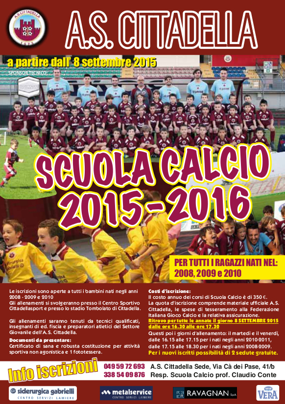 Volantino Scuola Calcio 2015 16 copia